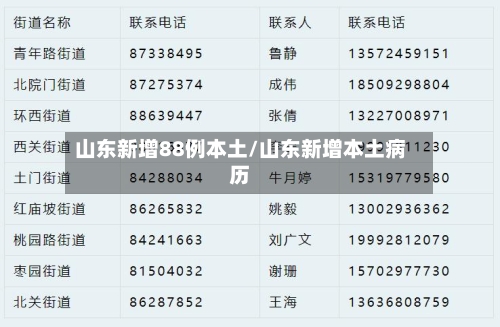 山东新增88例本土/山东新增本土病历-第3张图片