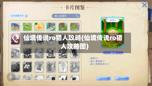 仙境传说ro猎人攻略(仙境传说ro猎人攻略图)