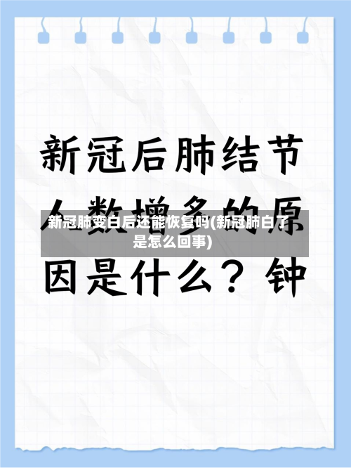 新冠肺变白后还能恢复吗(新冠肺白了是怎么回事)-第2张图片