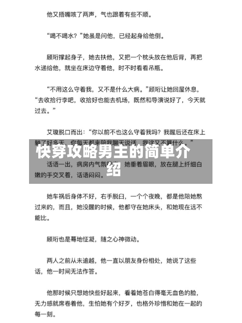 快穿攻略男主的简单介绍