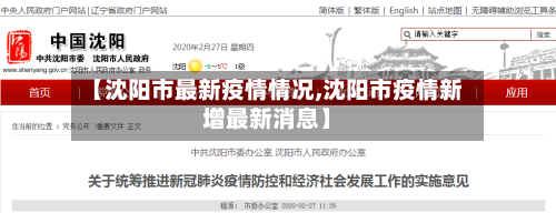 【沈阳市最新疫情情况,沈阳市疫情新增最新消息】
