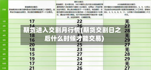 期货进入交割月行情(期货交割日之后什么时候才能交易)-第3张图片