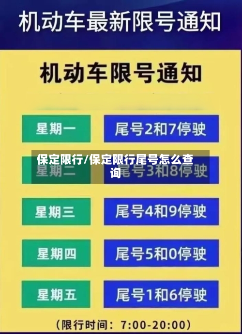 保定限行/保定限行尾号怎么查询-第2张图片