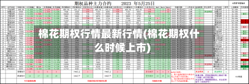 棉花期权行情最新行情(棉花期权什么时候上市)-第3张图片