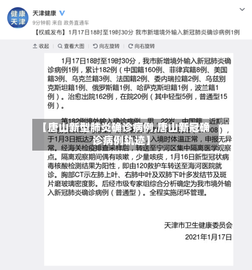 【唐山新型肺炎确诊病例,唐山新冠确诊病例轨迹】-第2张图片