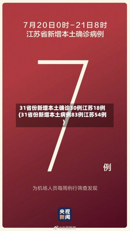 31省份新增本土确诊30例江苏18例(31省份新增本土病例83例江苏54例)-第2张图片