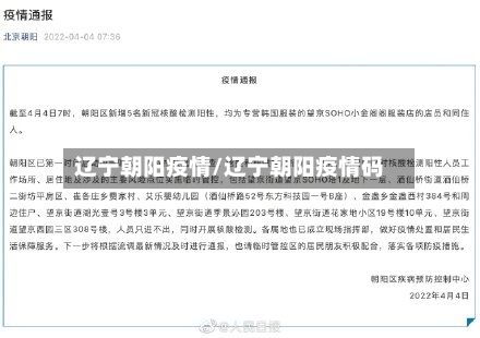 辽宁朝阳疫情/辽宁朝阳疫情码