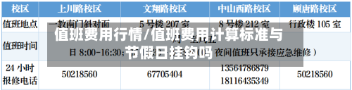 值班费用行情/值班费用计算标准与节假日挂钩吗-第3张图片