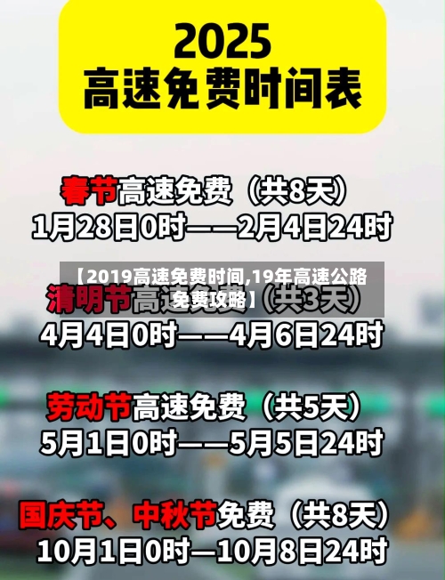 【2019高速免费时间,19年高速公路免费攻略】-第2张图片