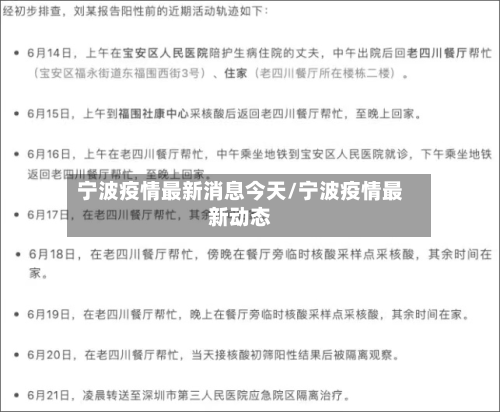 宁波疫情最新消息今天/宁波疫情最新动态-第2张图片