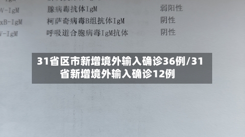31省区市新增境外输入确诊36例/31省新增境外输入确诊12例