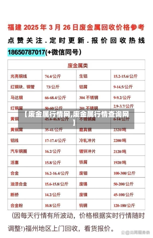 【废金属行情网,废金属行情查询网】-第2张图片