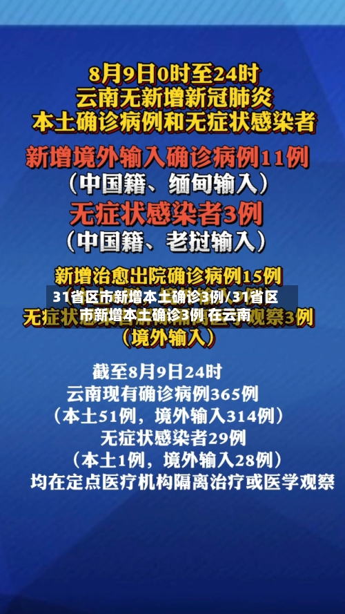 31省区市新增本土确诊3例/31省区市新增本土确诊3例 在云南-第3张图片
