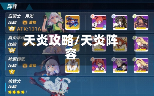 天炎攻略/天炎阵容