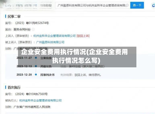 企业安全费用执行情况(企业安全费用执行情况怎么写)-第3张图片