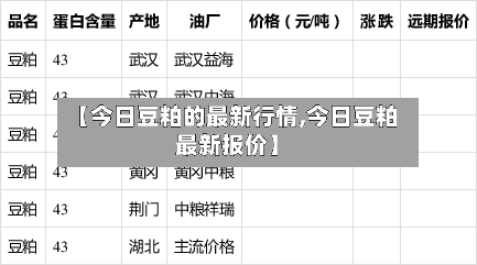【今日豆粕的最新行情,今日豆粕最新报价】-第3张图片