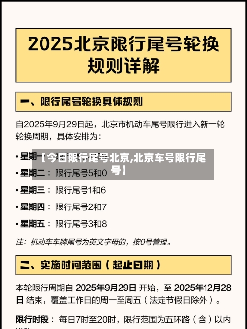 【今日限行尾号北京,北京车号限行尾号】-第3张图片
