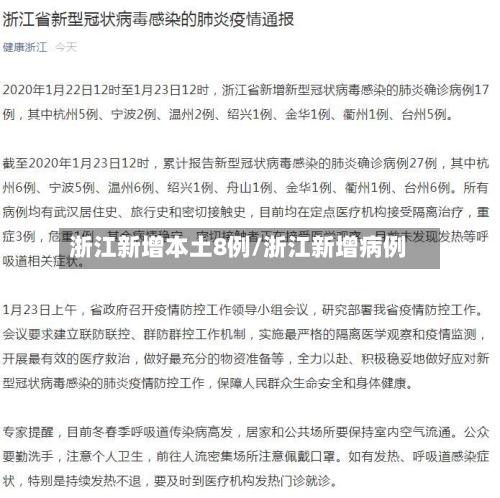 浙江新增本土8例/浙江新增病例-第2张图片