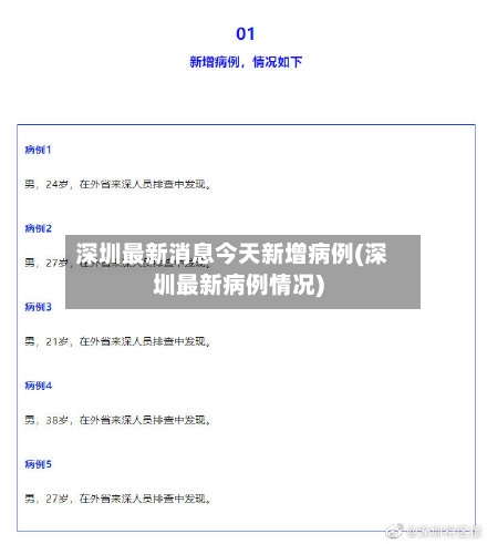 深圳最新消息今天新增病例(深圳最新病例情况)-第2张图片