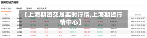 【上海期货交易实时行情,上海期货行情中心】-第2张图片