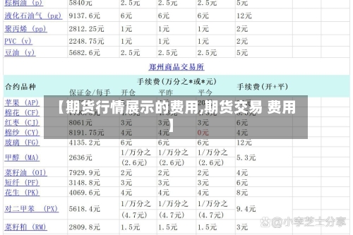 【期货行情展示的费用,期货交易 费用】-第2张图片