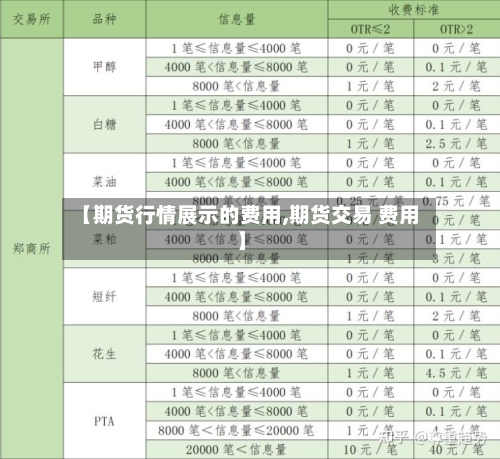 【期货行情展示的费用,期货交易 费用】