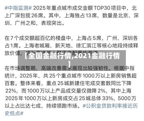 【全国金融行情,2021金融行情】-第2张图片