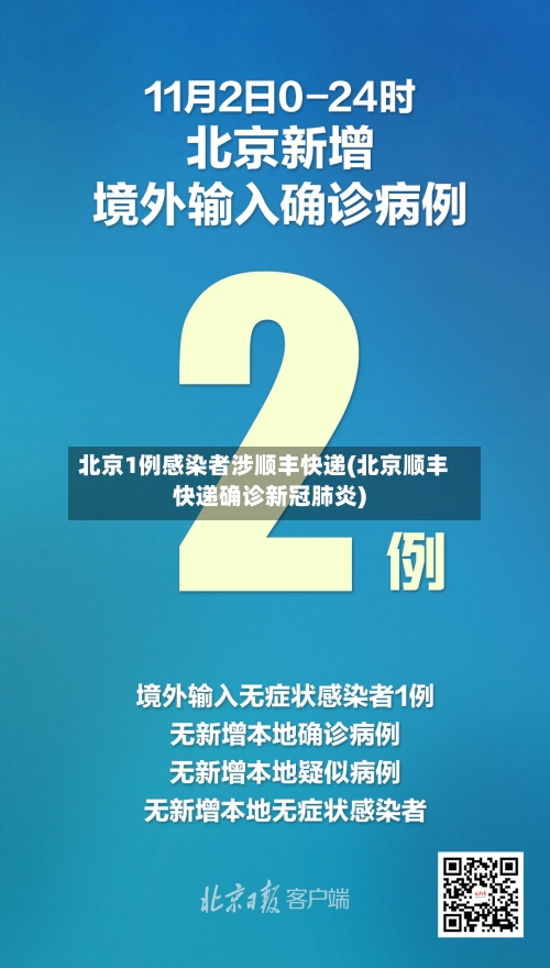 北京1例感染者涉顺丰快递(北京顺丰快递确诊新冠肺炎)