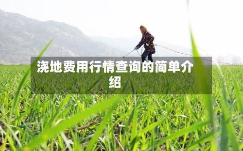 浇地费用行情查询的简单介绍-第2张图片