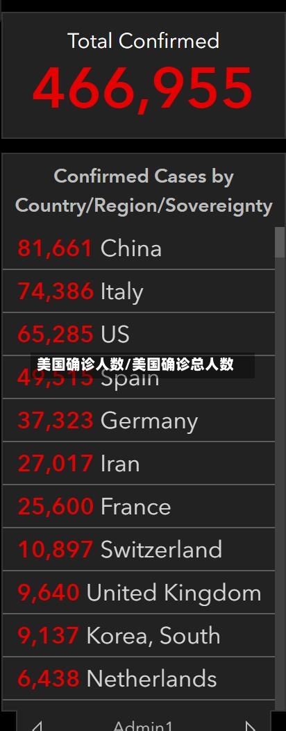 美国确诊人数/美国确诊总人数