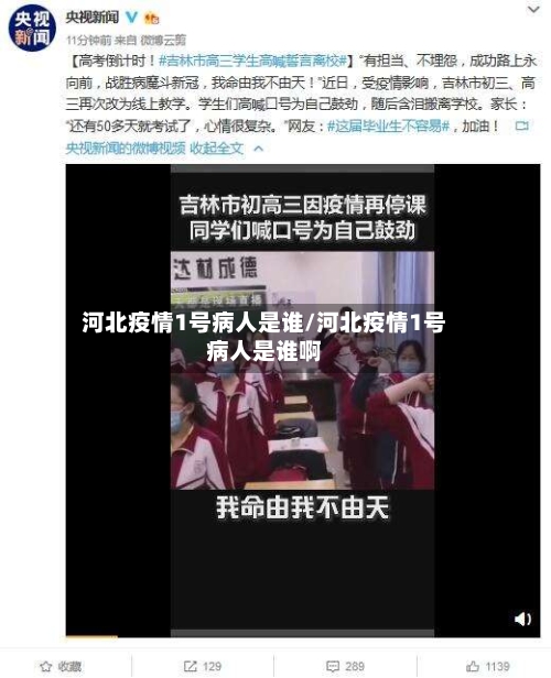 河北疫情1号病人是谁/河北疫情1号病人是谁啊