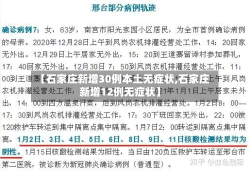 【石家庄新增30例本土无症状,石家庄新增12例无症状】-第2张图片