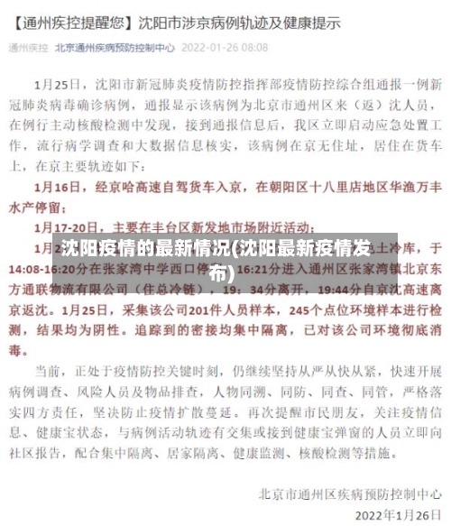 沈阳疫情的最新情况(沈阳最新疫情发布)-第1张图片