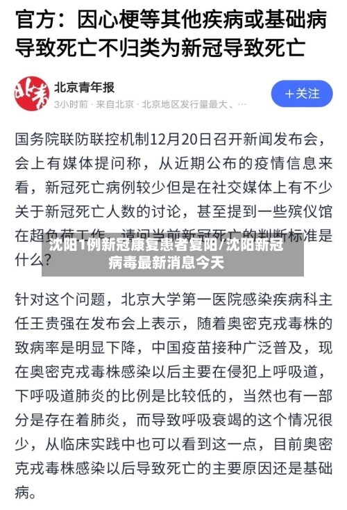 沈阳1例新冠康复患者复阳/沈阳新冠病毒最新消息今天-第1张图片