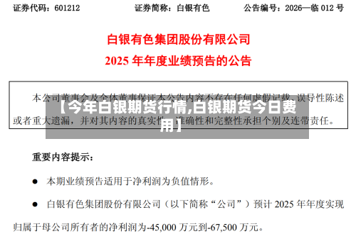 【今年白银期货行情,白银期货今日费用】-第1张图片