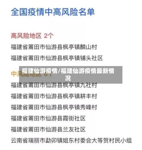 福建仙游疫情/福建仙游疫情最新情况-第1张图片