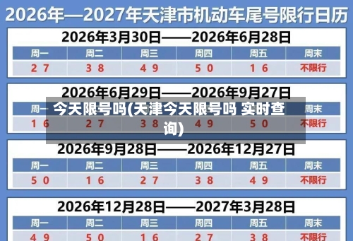 今天限号吗(天津今天限号吗 实时查询)