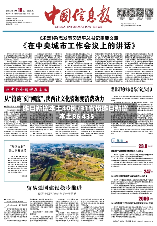昨日新增本土40例/31省份昨日新增本土86 435-第3张图片