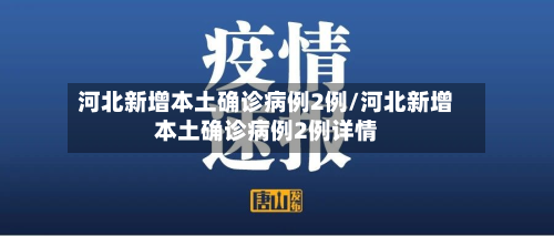 河北新增本土确诊病例2例/河北新增本土确诊病例2例详情-第1张图片