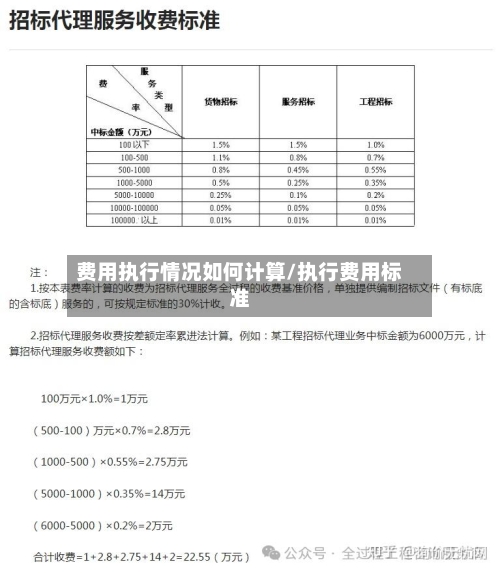 费用执行情况如何计算/执行费用标准-第1张图片