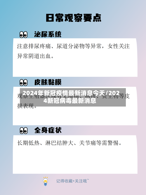 2024年新冠疫情最新消息今天/2024新冠病毒最新消息-第1张图片