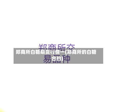 郑商所白糖期货行情一(郑商所的白糖合约)-第1张图片