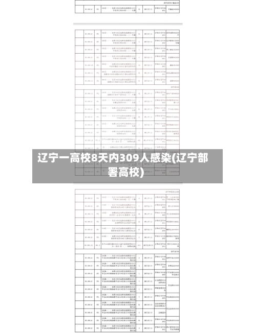 辽宁一高校8天内309人感染(辽宁部署高校)-第1张图片