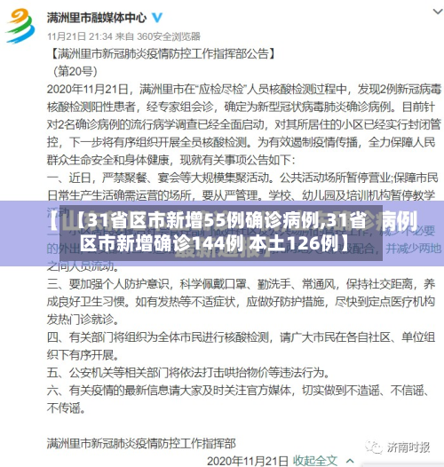 【31省区市新增55例确诊病例,31省区市新增确诊144例 本土126例】-第3张图片