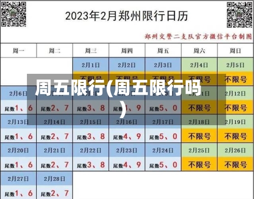 周五限行(周五限行吗)-第1张图片