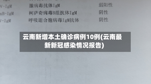 云南新增本土确诊病例10例(云南最新新冠感染情况报告)-第1张图片