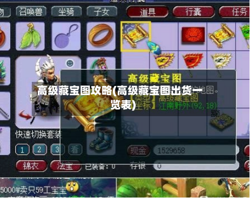 高级藏宝图攻略(高级藏宝图出货一览表)-第1张图片