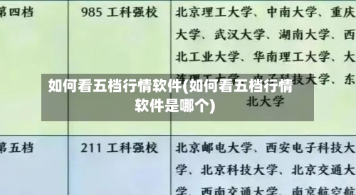如何看五档行情软件(如何看五档行情软件是哪个)-第3张图片