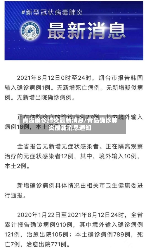 青岛确诊肺炎最新消息/青岛确诊肺炎最新消息通知-第1张图片