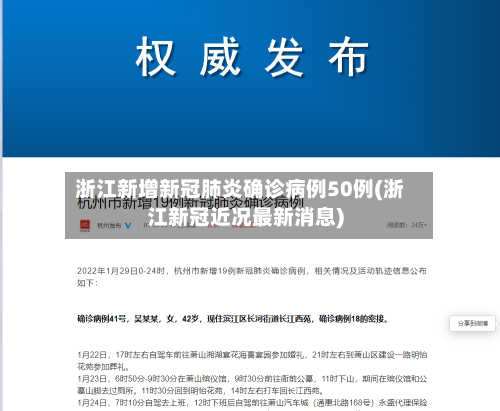 浙江新增新冠肺炎确诊病例50例(浙江新冠近况最新消息)-第1张图片